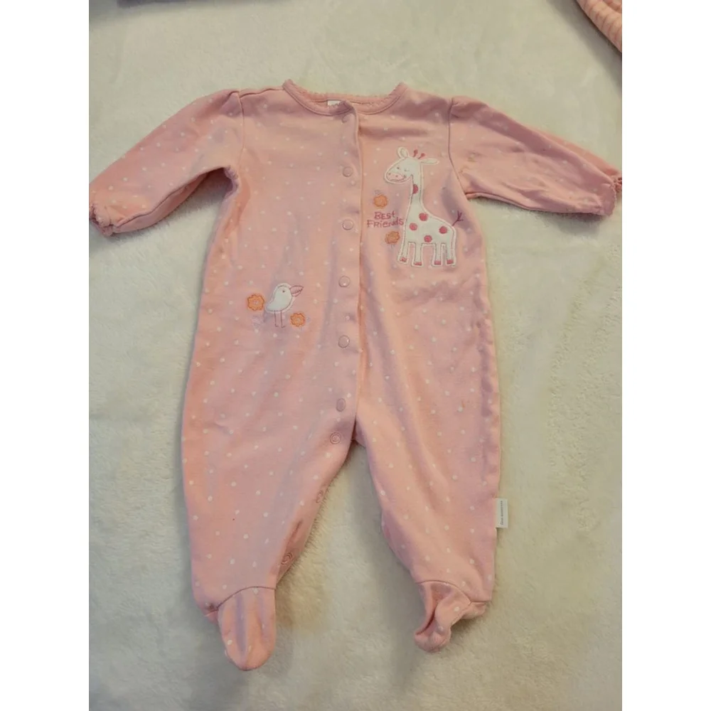 Baby Girl Sleep and Play Bundle 3M Carter’s Little Me 5pc Sleeper Lot